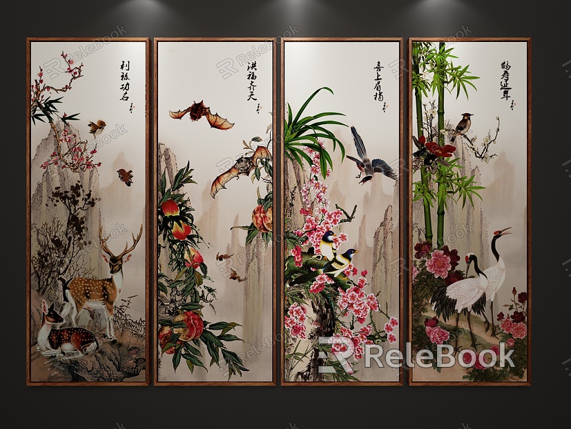 New Chinese Landscape Painting Decorative Painting model