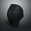 Modern Black Curved Component With Sleek Surface And Streamlined Design