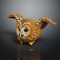 Modern owl grimace owl long-eared owl Wulin owl 3d model