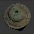 Vintage Bronze Conical Daily Life Container With Round Lid For Home Use