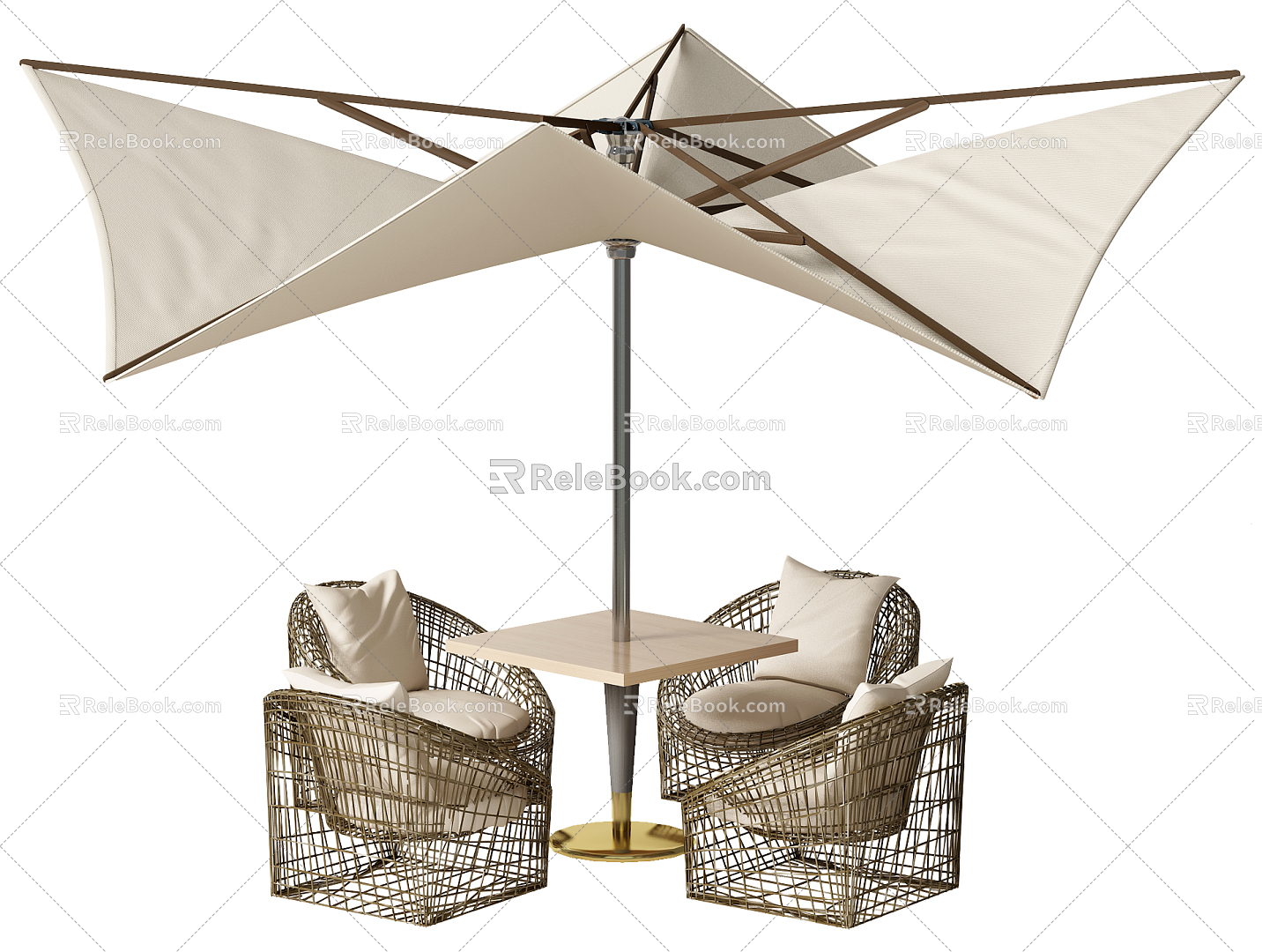 Modern Outdoor Table and Chair Outdoor Leisure Table and Chair model