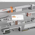Modern Entrance Gate Landscape Gate School Gate Factory Gate Guard Booth 3d model