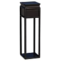 Modern Black Wooden Plant Stand With Open Frame For Indoor Decoration