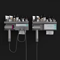 Wall Mounted Bathroom Set With Toiletries Hair Dryer And Tissue Holder