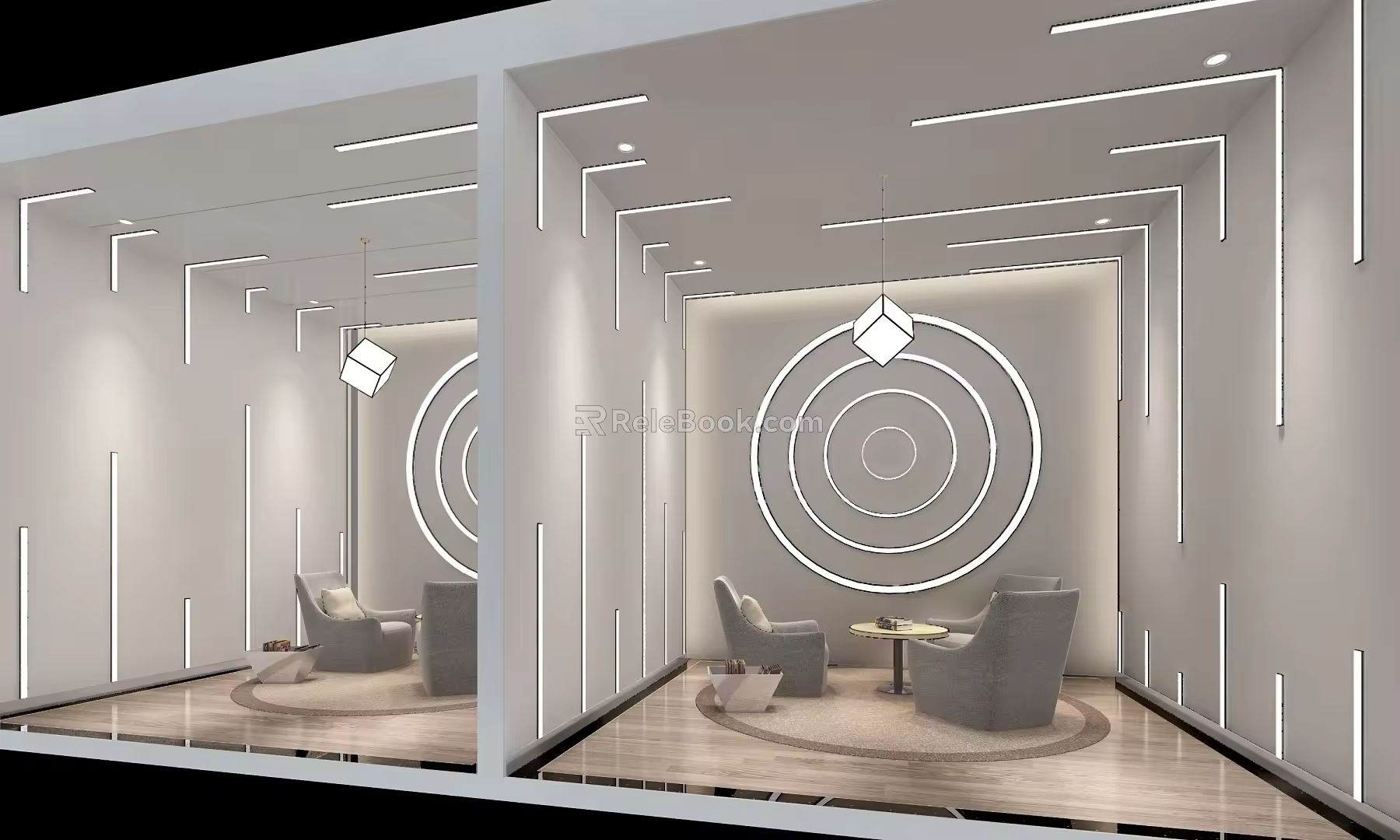 Nordic Reception Room 3d model