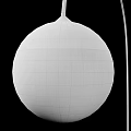 Modern Golden Floor Lamp With White Spherical Shade And Sleek Design