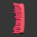 Pink Square Brush With Dense Small Bumpy Protrusions On Its Surface 3d model