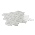 Modern Wall Featuring Gray Hexagonal And Rectangular Tiles Decorative Arrangement