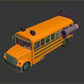 School Bus Old School Bus Small Bus Small Bus Small Van Unmanned Bus School Bus 3d model