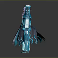 Fantasy Themed Action Figure With Blue White Icy Crystal Costume And Weapon Accessory