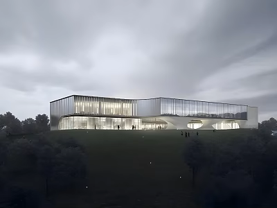 Modern Sales Office Building Sales Office Demonstration Area 3d model