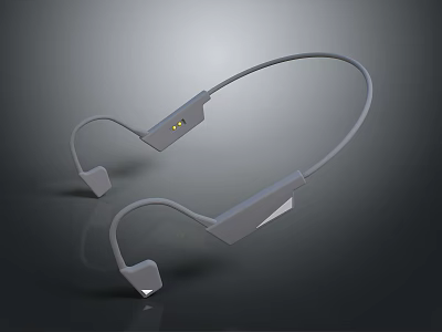 Lightweight Wireless Neckband Headphones Ergonomic Modern Sleek Design With LED Indicator 3d model