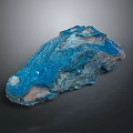 Natural Blue Gray Stone With Shiny Surface And Raw Textural Details For Decoration