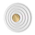 Modern Wall Lamps With Gold Circular Accents And Rippled Metallic Shades