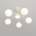 Modern Simple Cream Style Chandelier 3d model