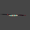 Futuristic Glowing Blue And Red Crossed Swords With Geometric Hilt Design