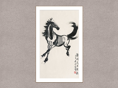 New Chinese Animal Painting Xu Beihong Horse model