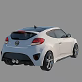 White Modern Sporty Car With Black Roof Sleek Body And Alloy Wheels