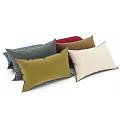 Multicolored Soft Fabric Throw Pillows with Modern Design for Living Room Sofa Decor