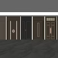 New Chinese Double Door 3d model