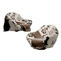 French Retro Lazy Sofa 3d model