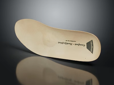Comfortable Breathable Leather Shoe Insole For Supportive Foot Cushion And Daily Wear 3d model