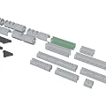Modern panel vents 3d model