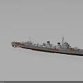 Detailed Military Warship Model With Scale Design And Naval Weapon Features