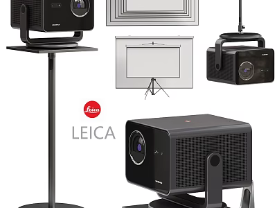 Leica Projection Surveillance System With Projector Screen Camera And Stand 3d model