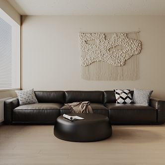 Modern three-seat sofa 3d model