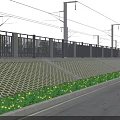 Modern Building Exterior Wall With Perforated Panel Design And Roadside Green Landscaping