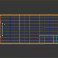 Building Structure Frame 3D Model With Colorful Steel Beams And Support Columns
