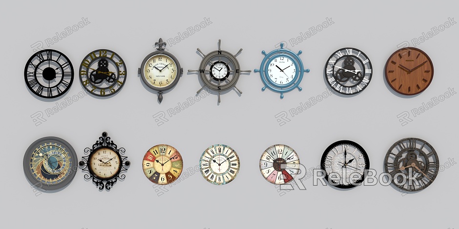 Wall clock clock retro clock clock classical clock model