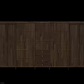 Walnut Wood Bookcase With Glass Doors Multiple Shelves And Drawer