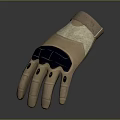 Beige Daily Use Gloves With Black Palm Reinforcement And Comfortable Finger Design