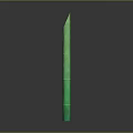 Green Bamboo Plants With Tubular Stems In Various Heights Against Dark Background With Reflections
