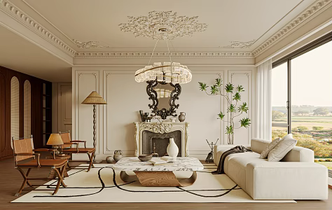 American Living Room 3d model