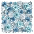 Decorative flower background wall 3d model