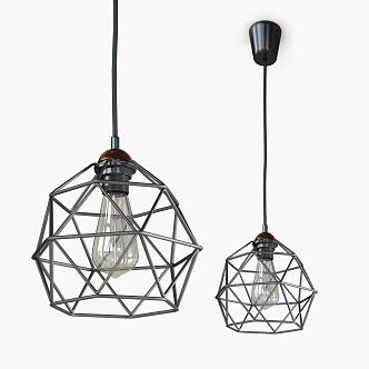 Industrial LOFT chandelier 3d model