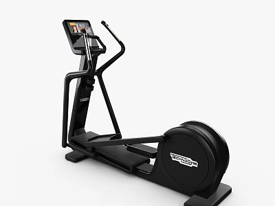 Modern Elliptical Sports Trainer with LCD Display and Comfortable Handles for Home Gym Workouts 3d model