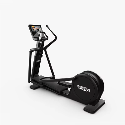 Modern Elliptical Sports Trainer with LCD Display and Comfortable Handles for Home Gym Workouts 3d model