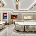 Elegant Jewelry Store Exterior Design With Gold Signage And Glass Display Windows