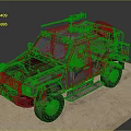 Camouflage Armored Functional Vehicle With Mounted Weapon And Off Road Tires