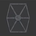 Detailed TIE Fighter Spacecraft Model For Cosmic Exploration And Interstellar Travel