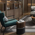 New Chinese Style Single Sofa Casual Sofa 3d model