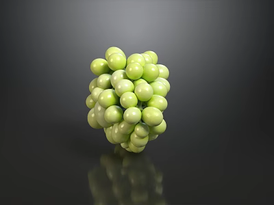 Creative Green Grape Shaped Sofa And Coffee Table Set For Modern Cozy Living Room Decoration 3d model