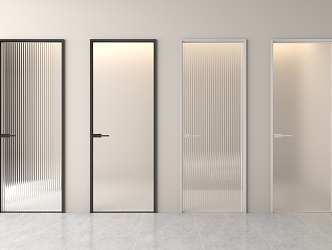 Modern swing door glass door 3d model