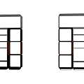 Simple bookcase 3d model