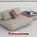 Modern Single Sofa Stool Lazy Sofa 3d model