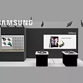 Samsung Exhibition Booth with Large Screen Display Galaxy Products and Display Counters 3d model
